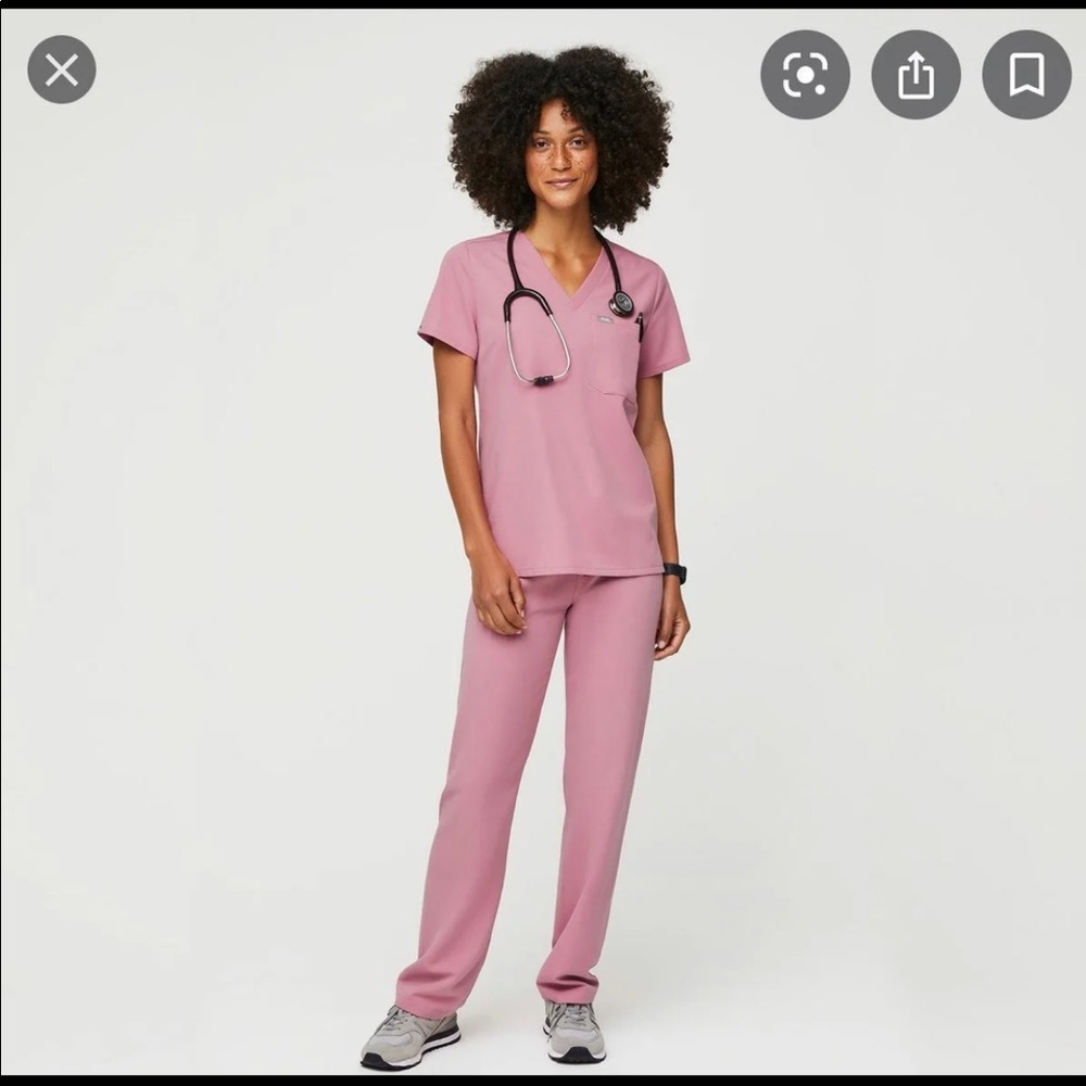 Chalk Pink FIGS scrub set